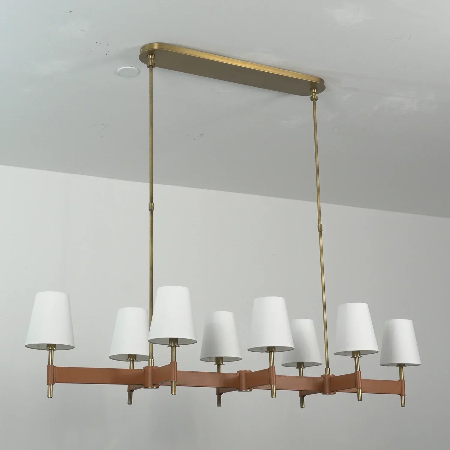 Bramley Leather & Copper Chandelier | wildoxy