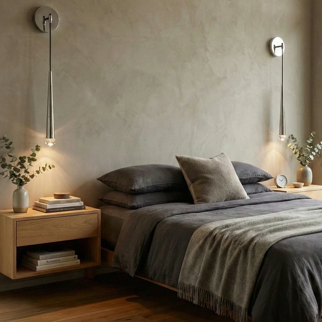 Brass Spinal Tube Crystal Wall Lamp | wildoxy