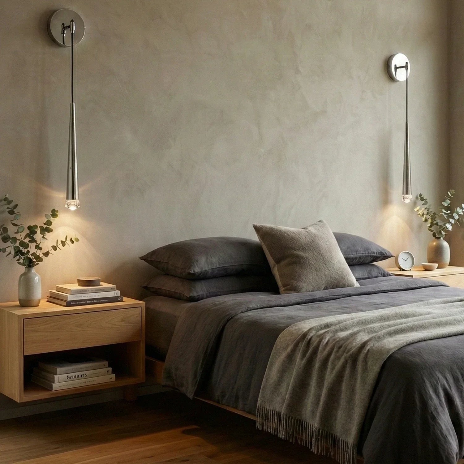 Brass Spinal Tube Crystal Wall Lamp | wildoxy