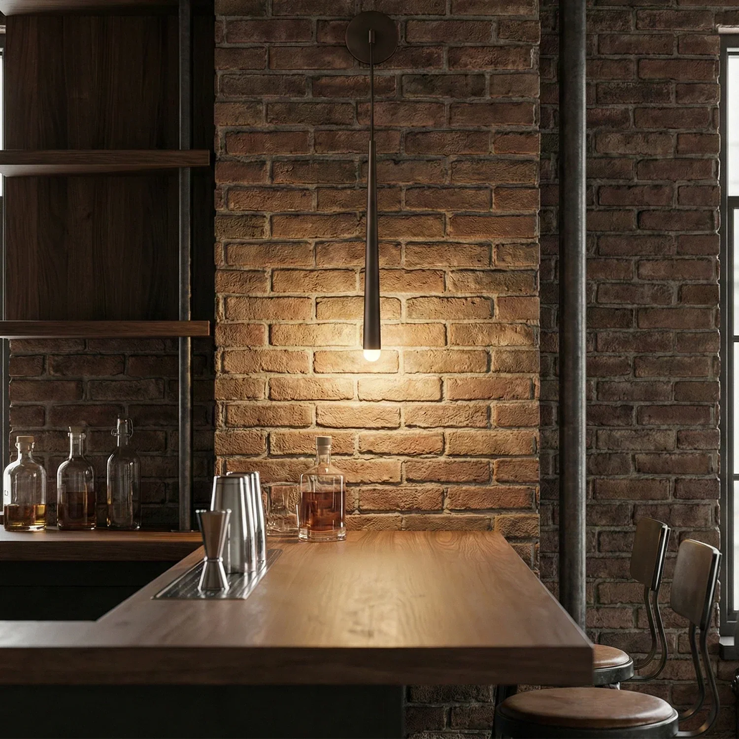 Brass Spinal Tube Crystal Wall Lamp | wildoxy