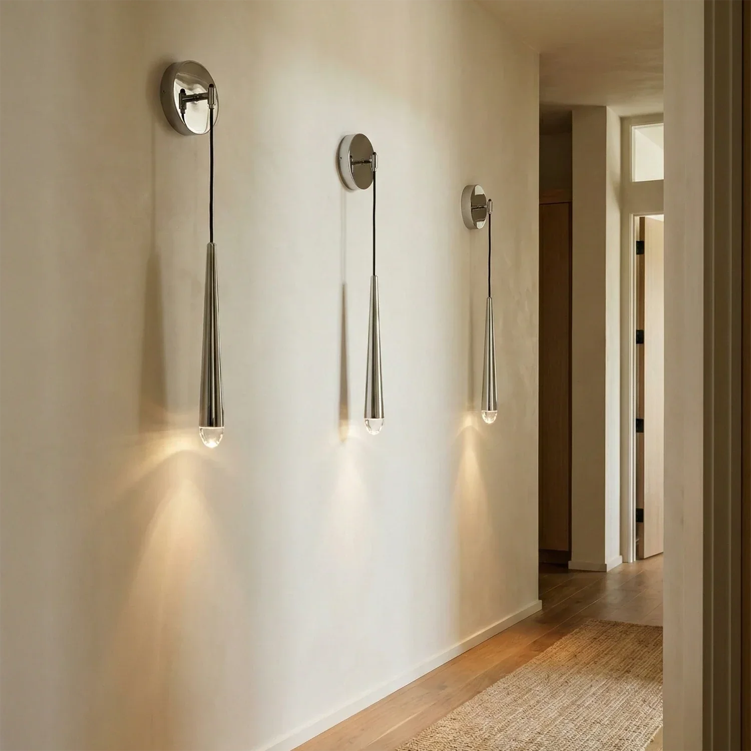 Brass Spinal Tube Crystal Wall Lamp | wildoxy