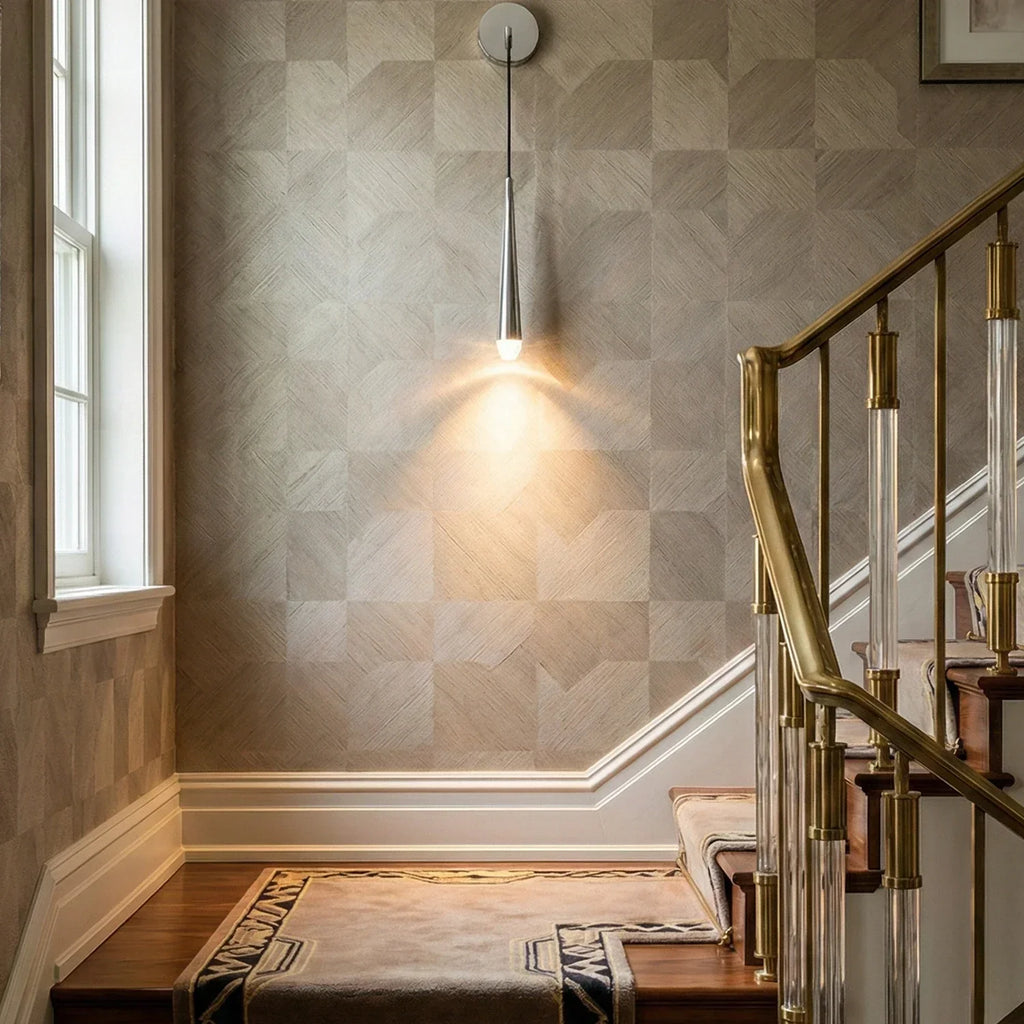 Brass Spinal Tube Crystal Wall Lamp | wildoxy