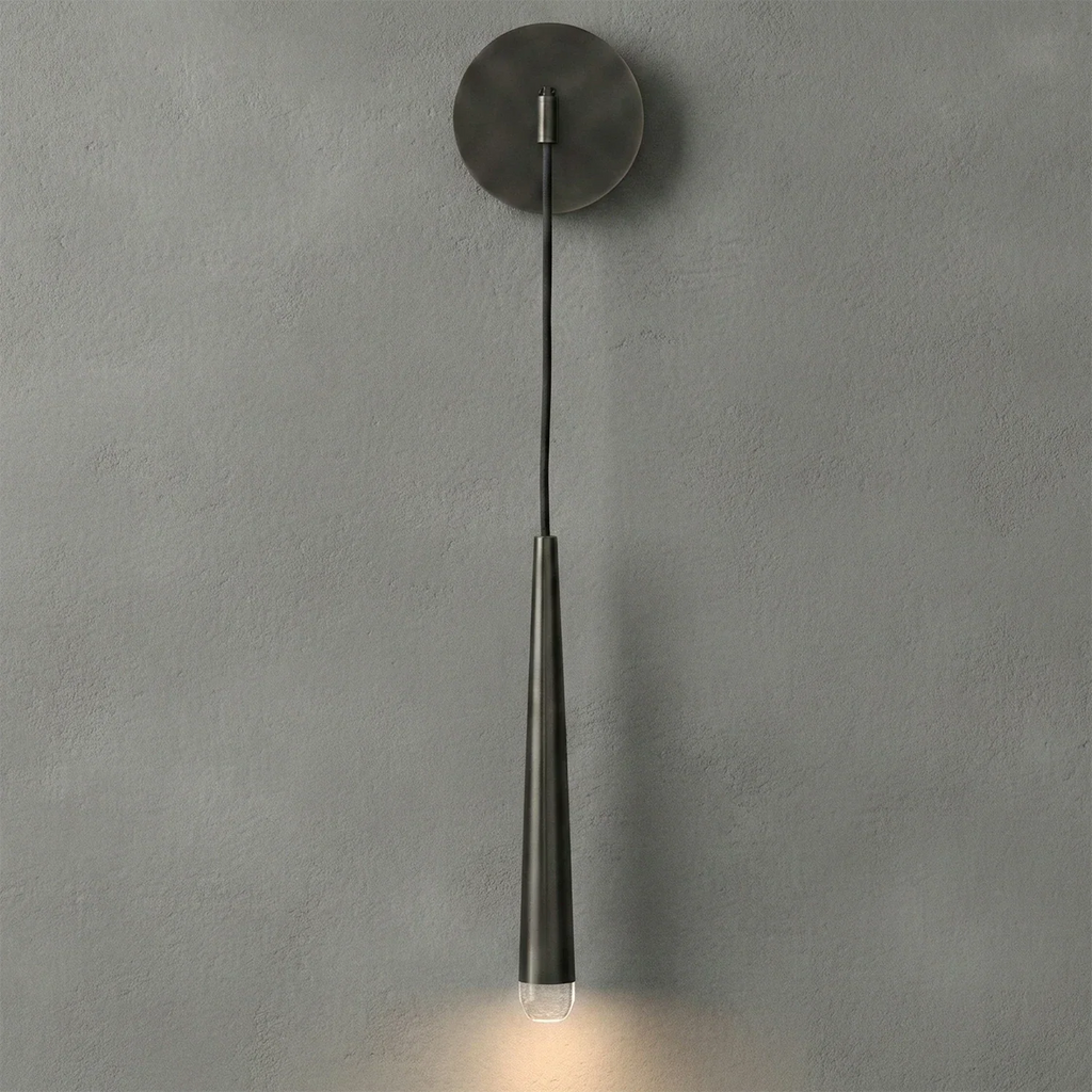 Brass Spinal Tube Crystal Wall Lamp | wildoxy