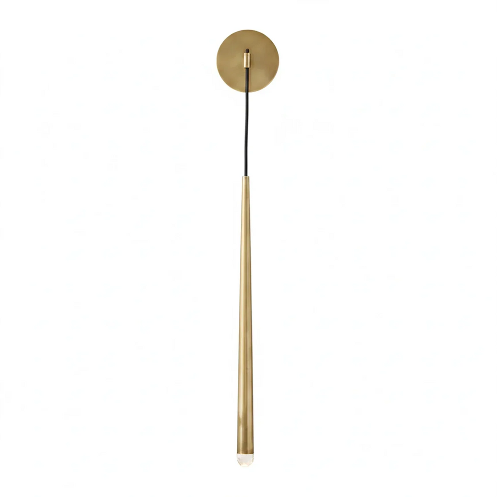 Brass Spinal Tube Crystal Wall Lamp | wildoxy