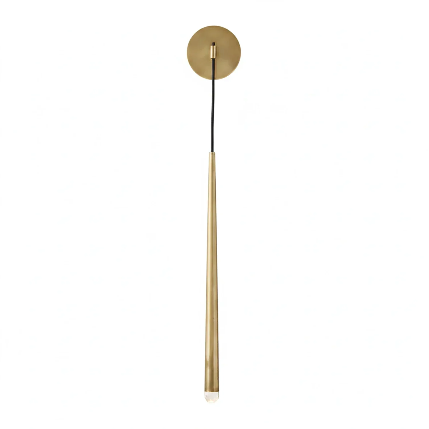 Brass Spinal Tube Crystal Wall Lamp | wildoxy