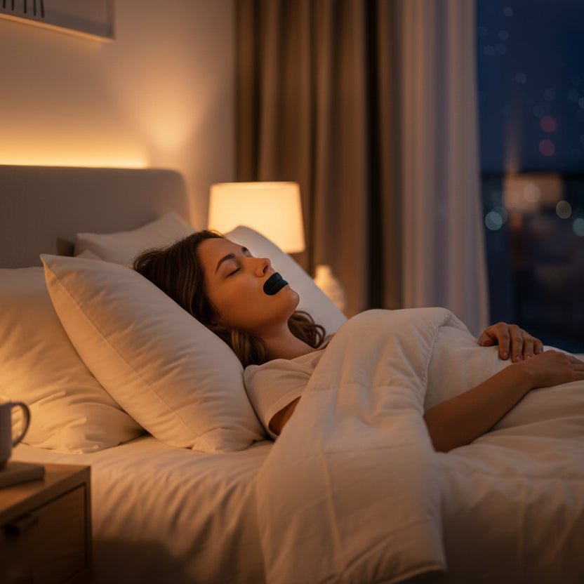 Breathcalm Νυχτερινή ταινία στόματος — Ρινικές ταινίες αναπνοής άνετης εφαρμογής