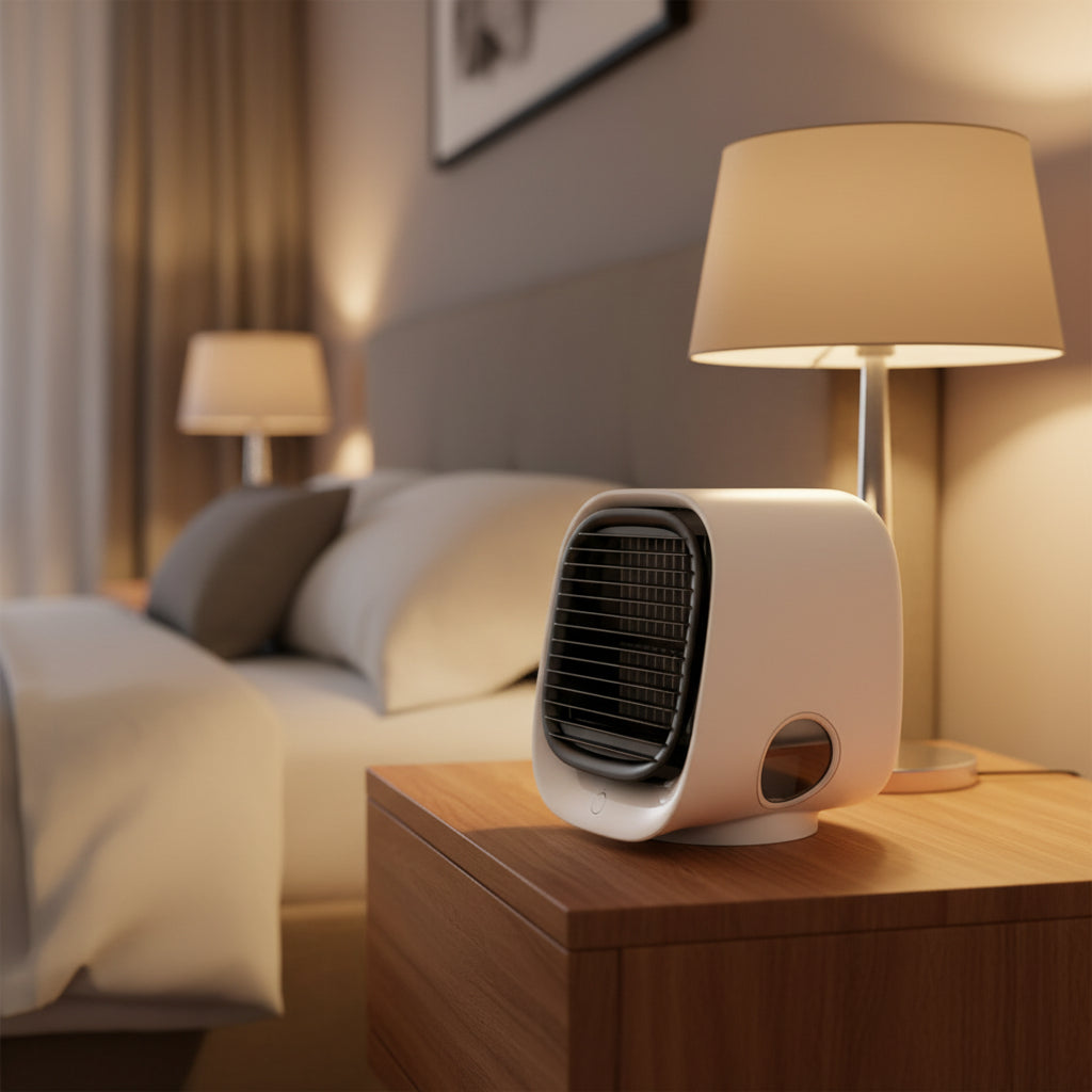Breeze Mini 2-In-1 Air Cooler And Humidifier — USB Powered, Built-in LED Light