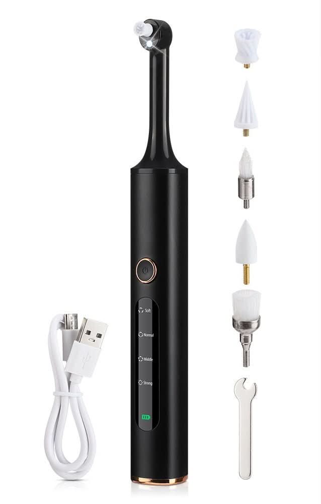 منظف الأسنان اللاسلكي BrightDent Pro 5-In-1 - جهاز لاسلكي قابل لإعادة الشحن بسعة 800mAh
