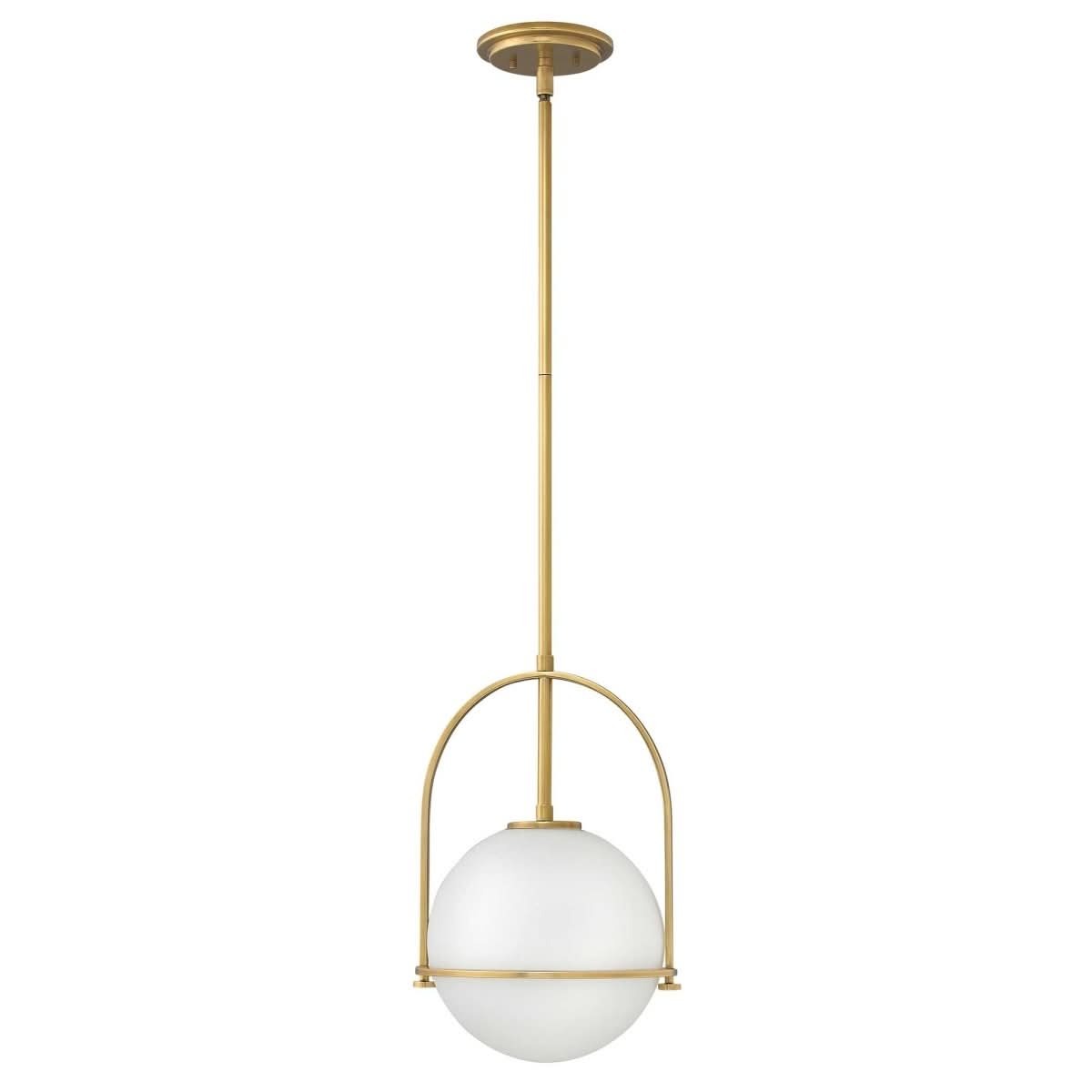 Lampada a sospensione in vetro opale Brillera — paralume regolabile