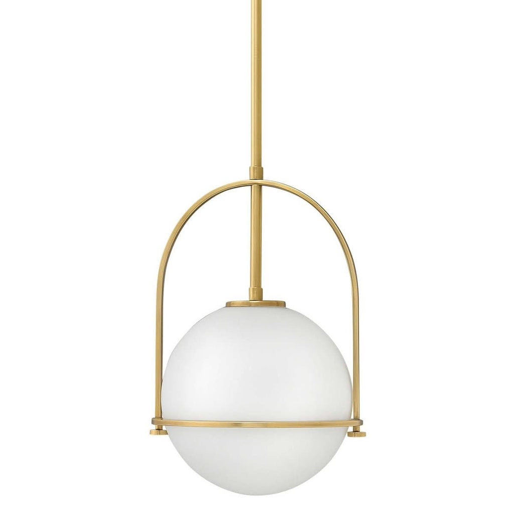 Lampada a sospensione in vetro opale Brillera — paralume regolabile