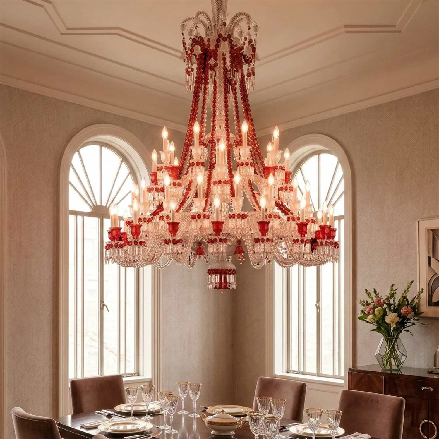 Brilliant Starry Crystal RED Chandelier | wildoxy