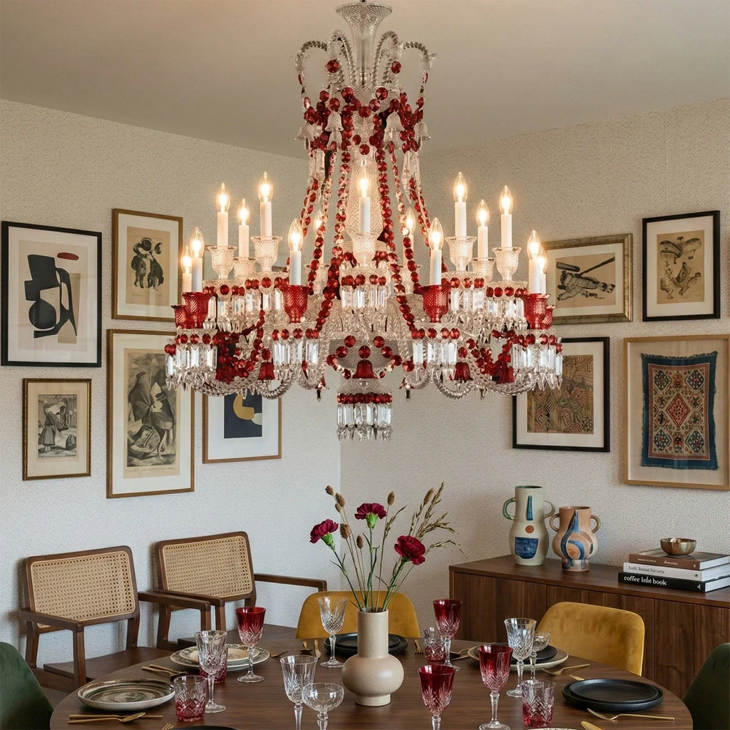 Brilliant Starry Crystal RED Chandelier | wildoxy