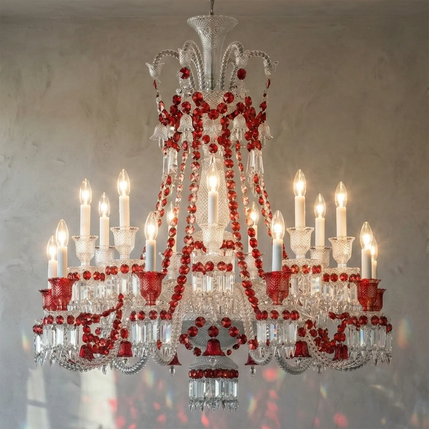 Brilliant Starry Crystal RED Chandelier | wildoxy