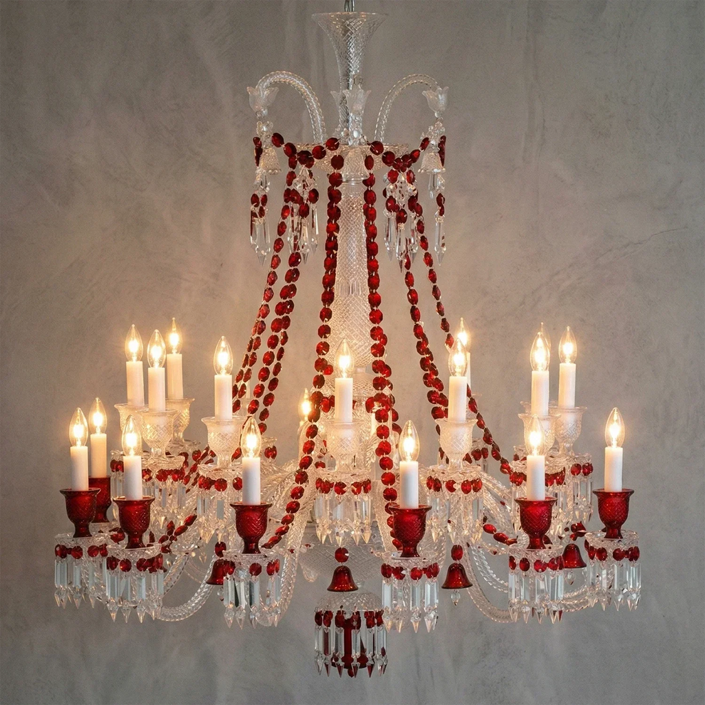 Brilliant Starry Crystal RED Chandelier | wildoxy