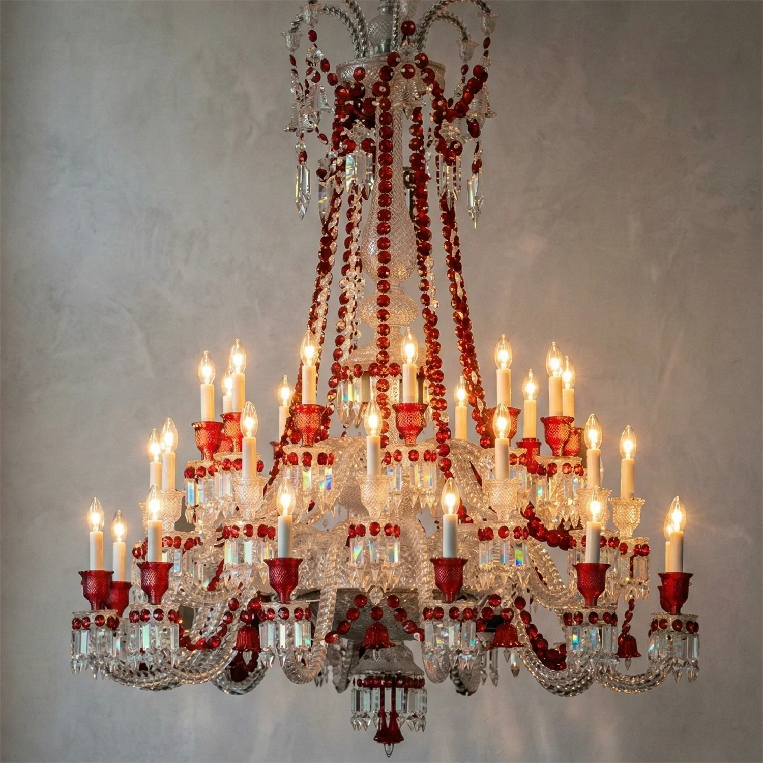 Brilliant Starry Crystal RED Chandelier | wildoxy