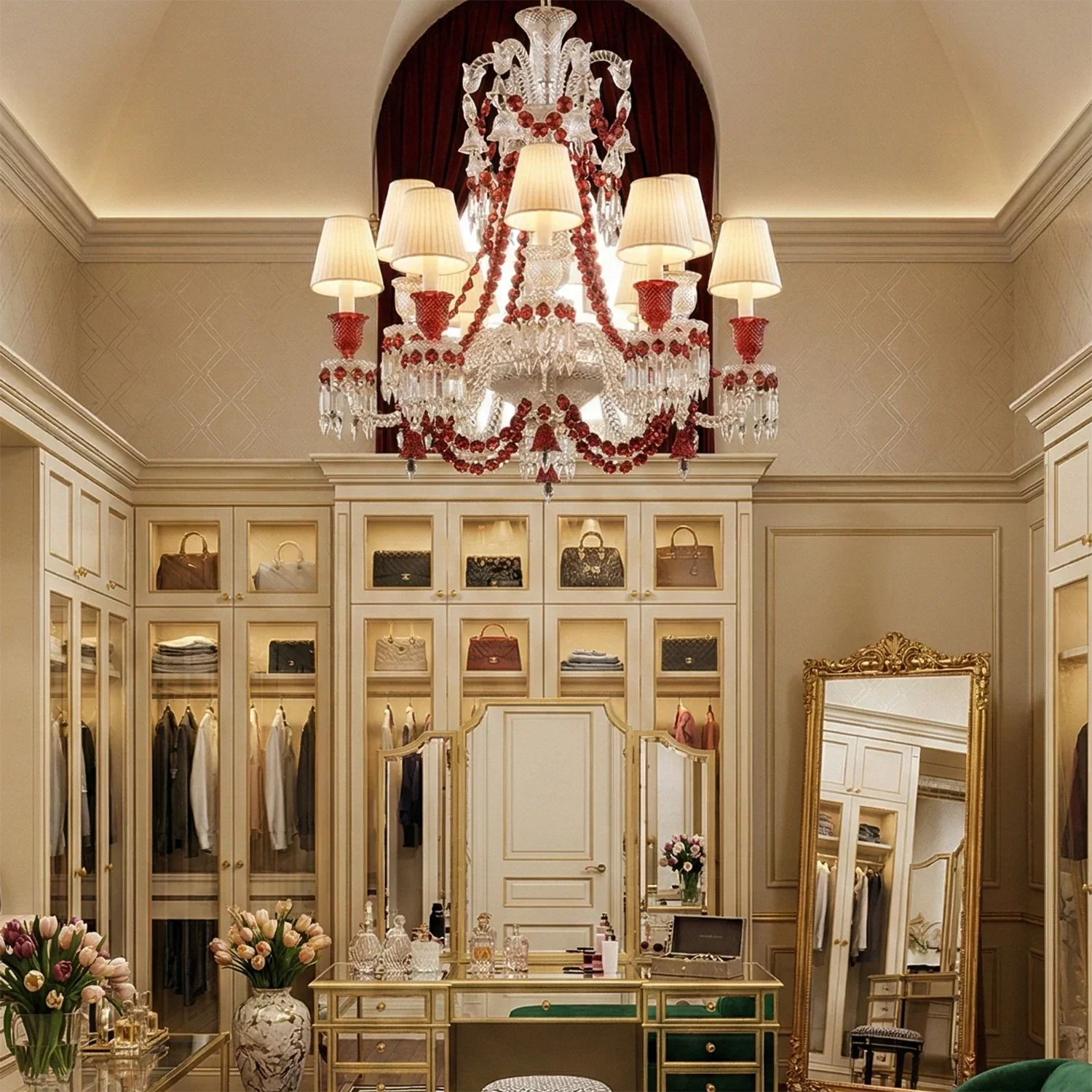 Brilliant Starry Crystal RED Chandelier | wildoxy