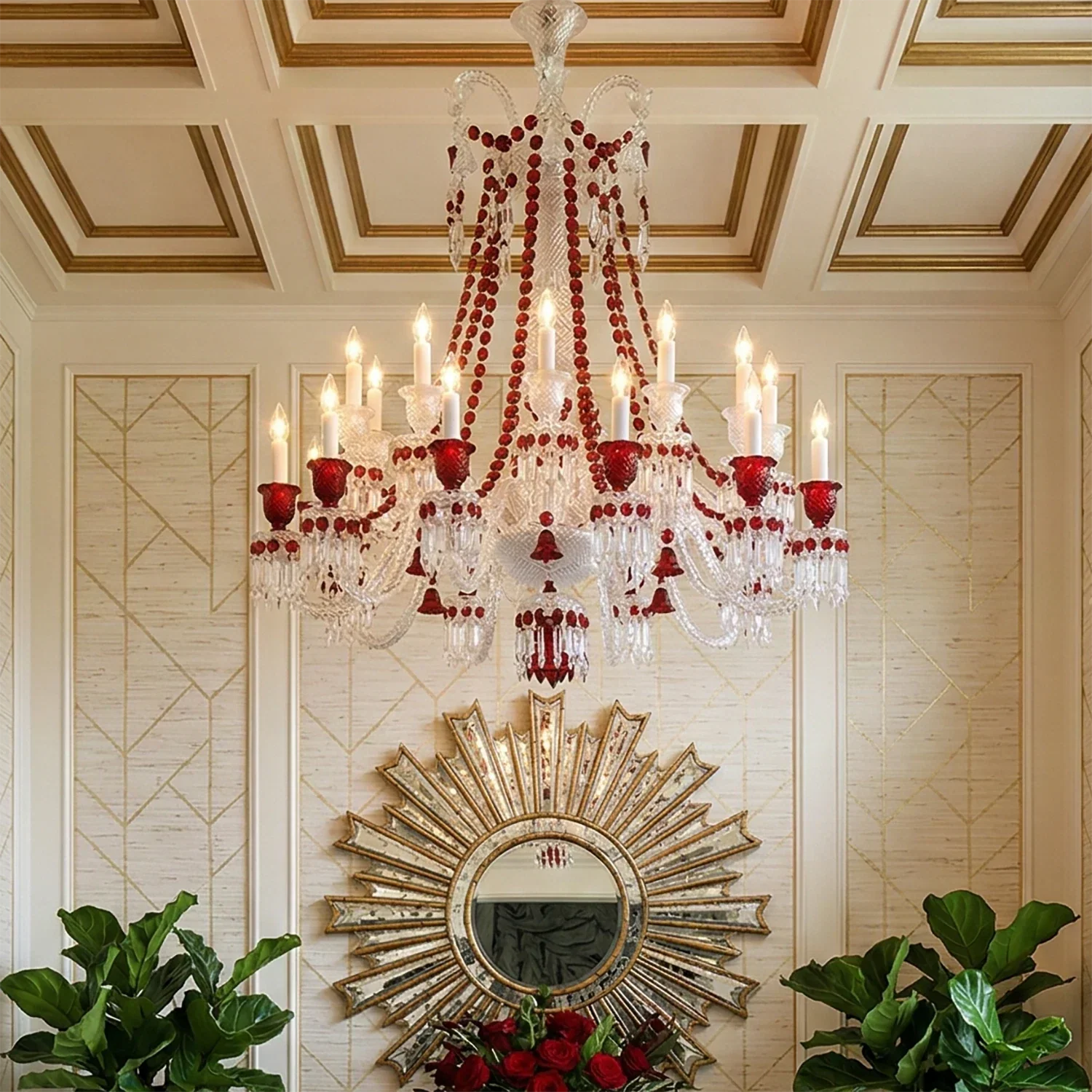 Brilliant Starry Crystal RED Chandelier | wildoxy