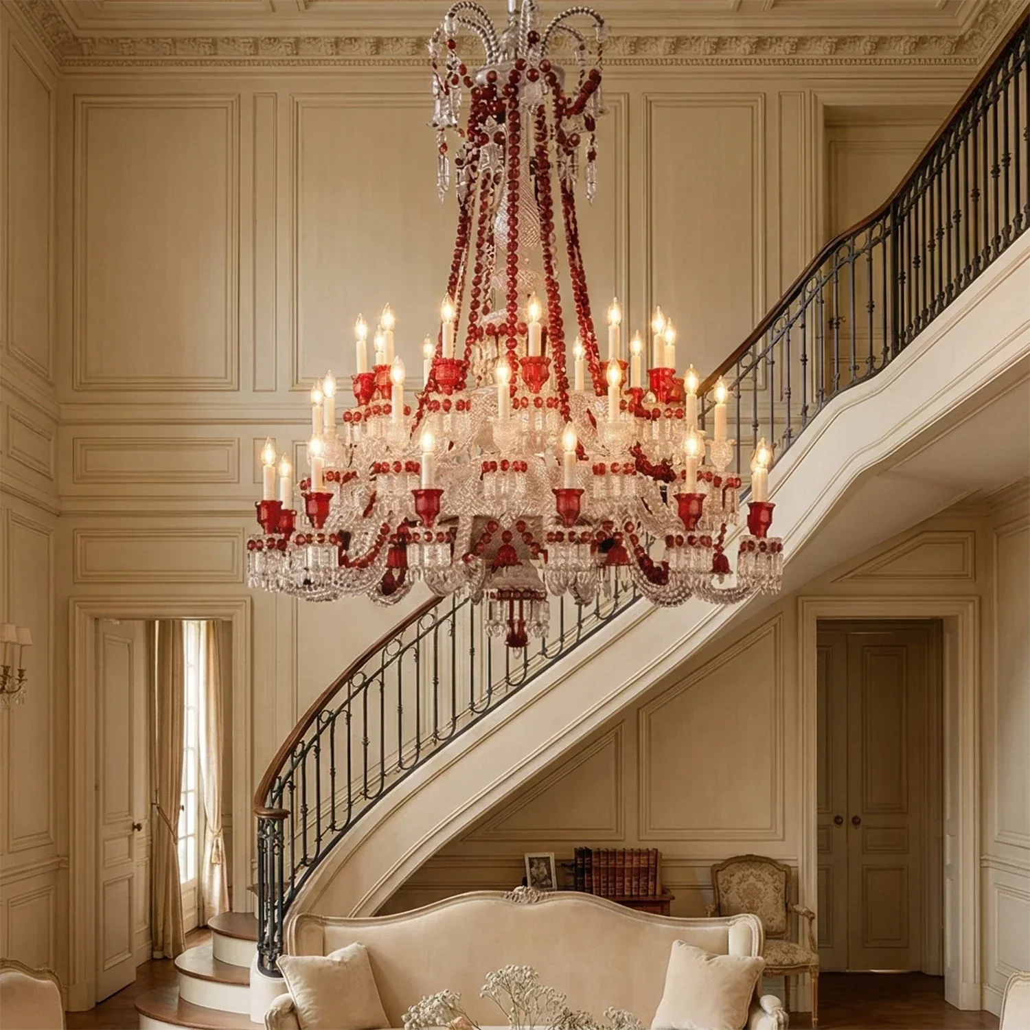 Brilliant Starry Crystal RED Chandelier | wildoxy