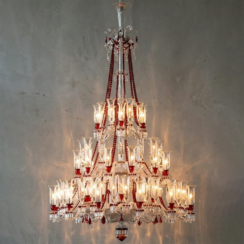 Brilliant Starry Crystal RED Chandelier | wildoxy