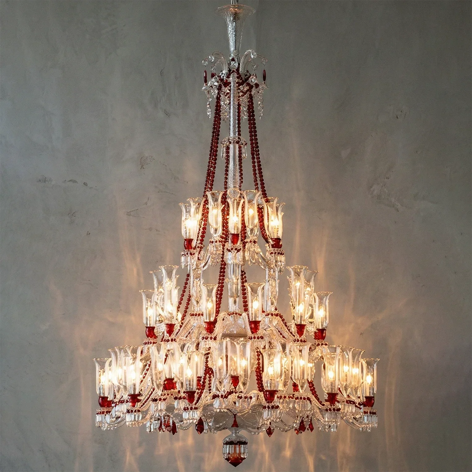 Brilliant Starry Crystal RED Chandelier | wildoxy