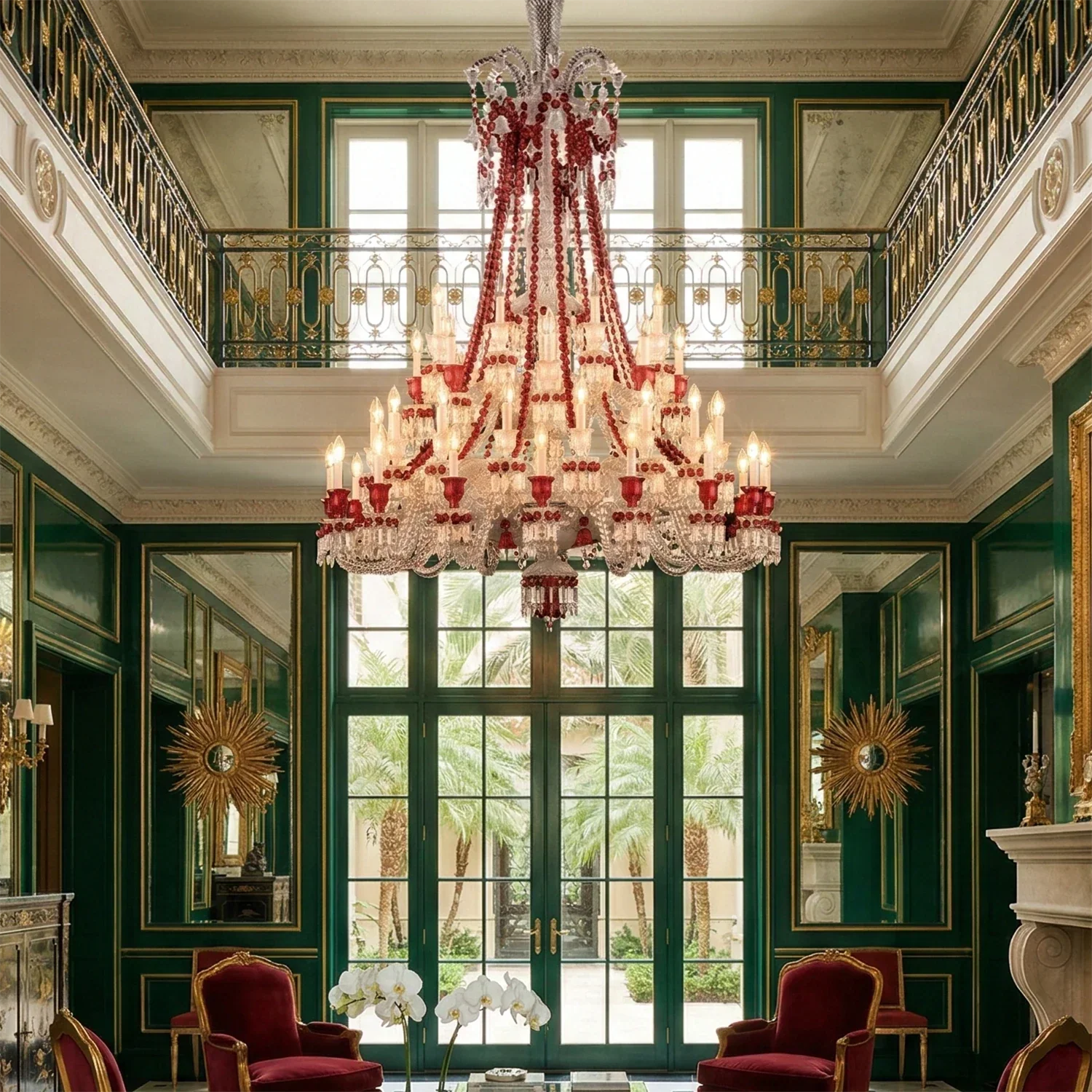 Brilliant Starry Crystal RED Chandelier | wildoxy