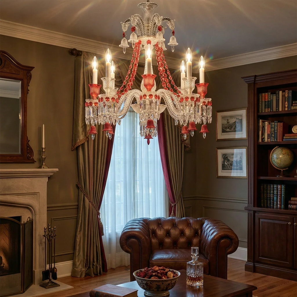 Brilliant Starry Crystal RED Chandelier | wildoxy