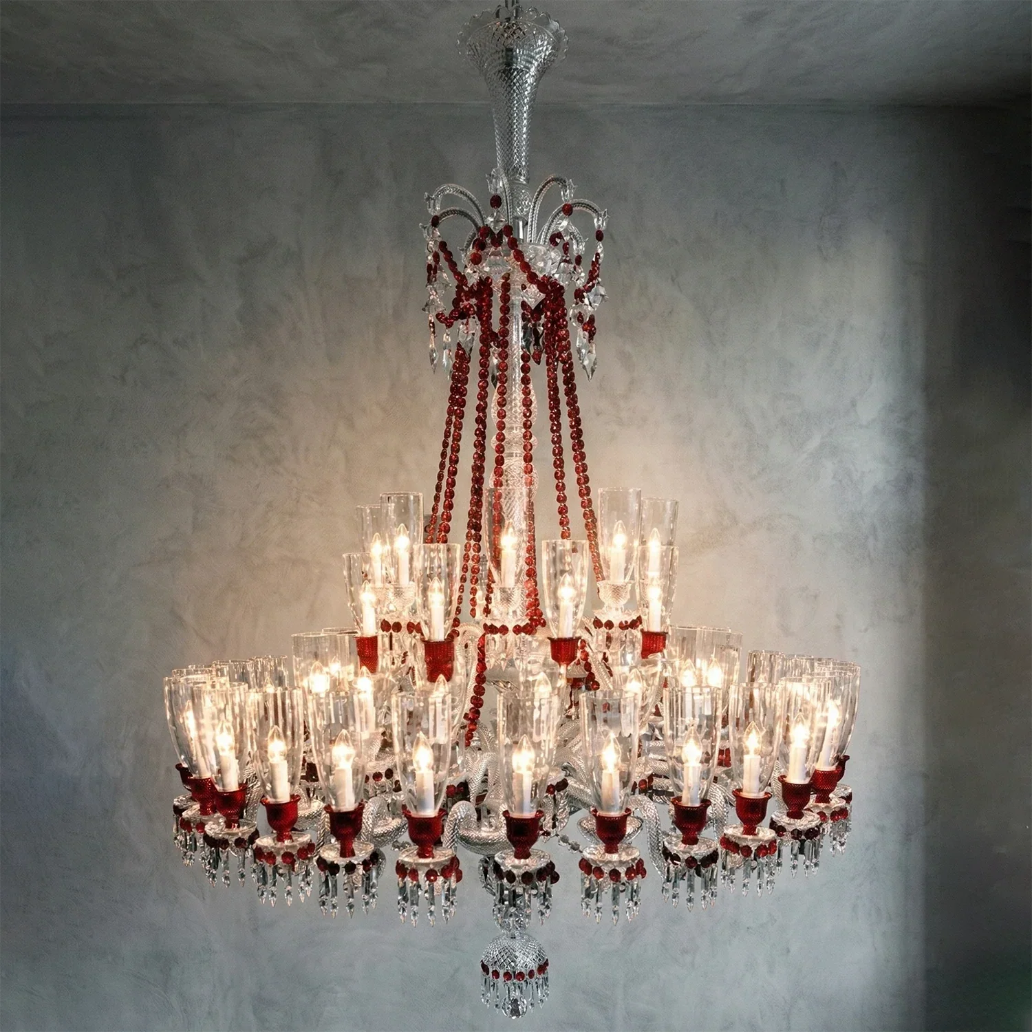 Brilliant Starry Crystal RED Chandelier | wildoxy