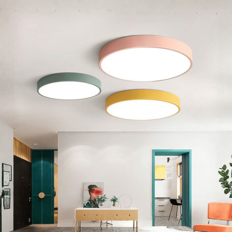 Plafon LED contemporâneo BRILLIORA — Iluminação uniforme, formato redondo