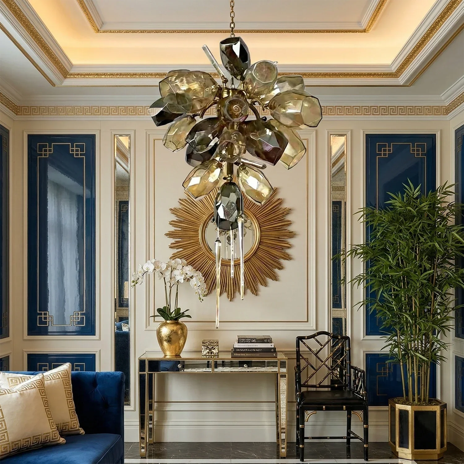 Britannica Luxury Stained Glass Chandelier | wildoxy