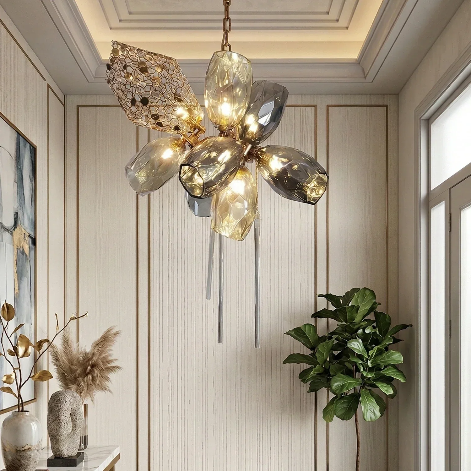 Britannica Luxury Stained Glass Chandelier | wildoxy
