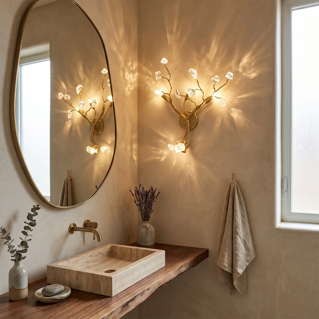Bryony Frosted Glass Branch Wall Sconce | wildoxy