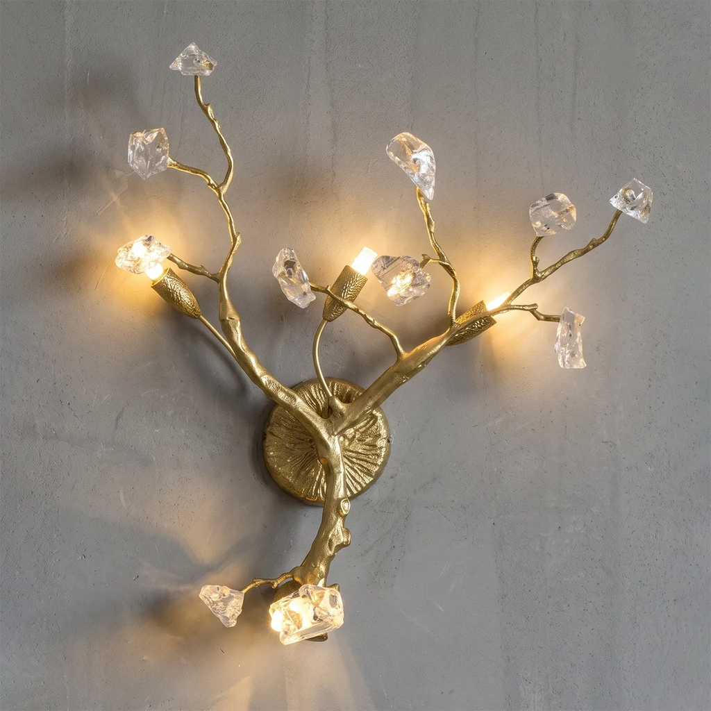 Bryony Frosted Glass Branch Wall Sconce | wildoxy
