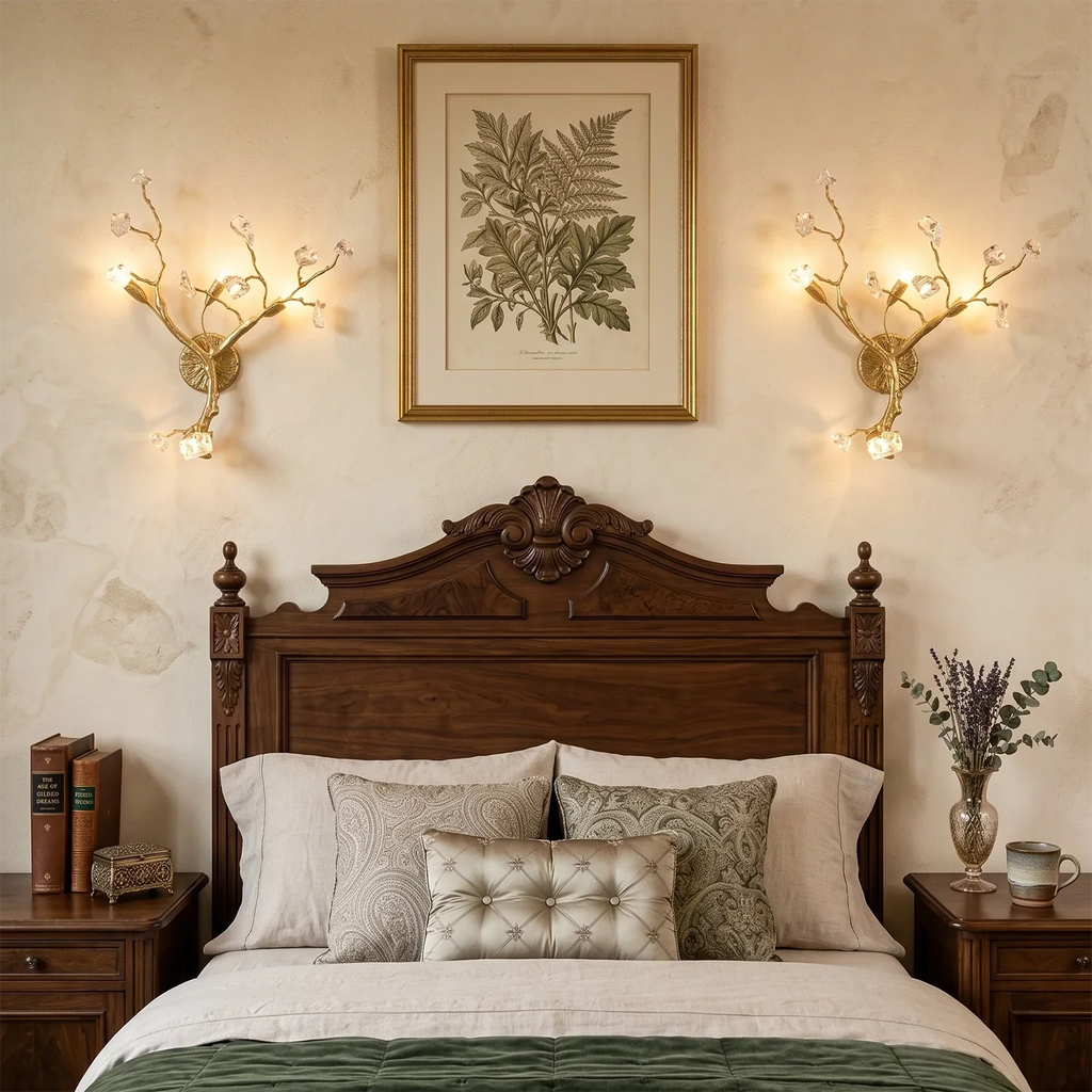 Bryony Frosted Glass Branch Wall Sconce | wildoxy
