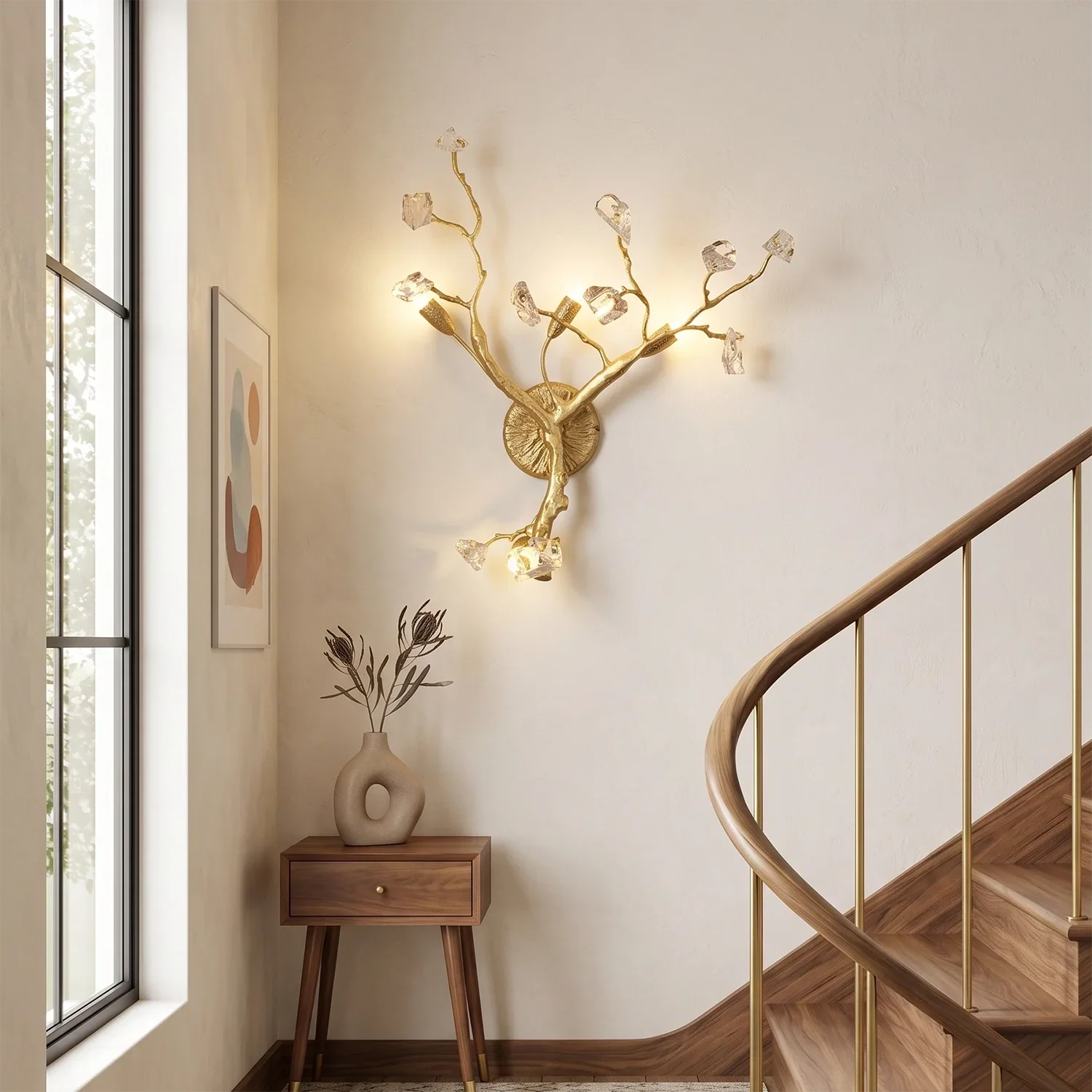 Bryony Frosted Glass Branch Wall Sconce | wildoxy