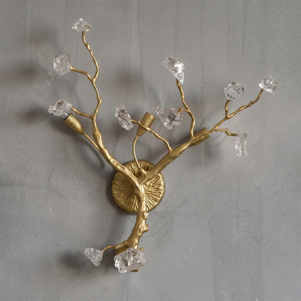 Bryony Frosted Glass Branch Wall Sconce | wildoxy
