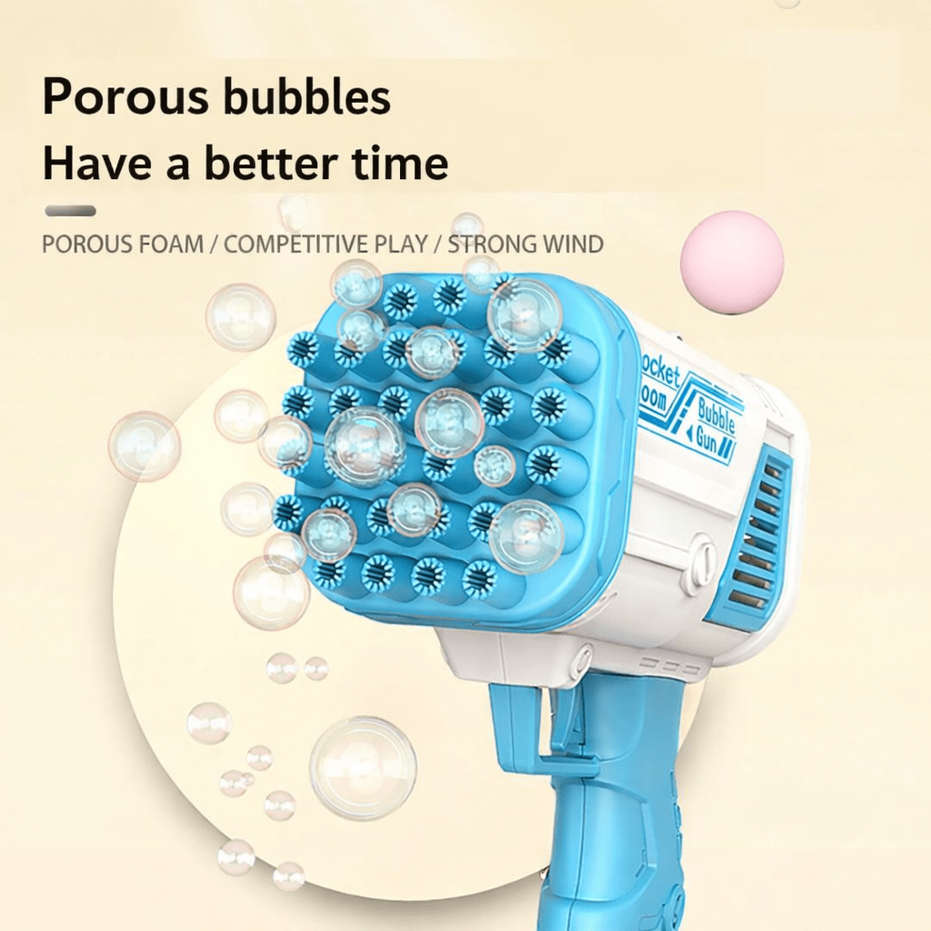 Giocattolo soffiatore di bolle portatile BubbleFun — design senza batterie