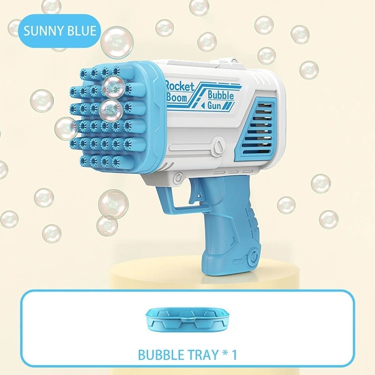 Giocattolo soffiatore di bolle portatile BubbleFun — design senza batterie