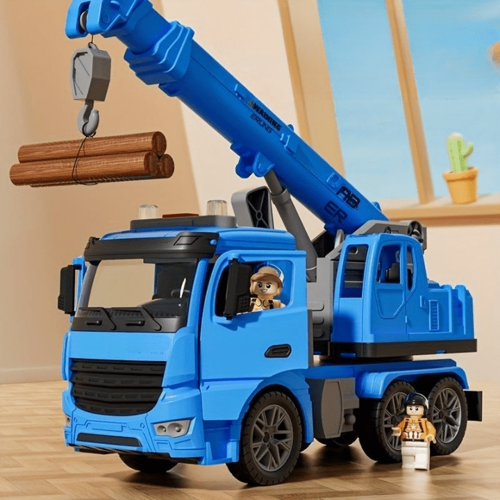 CraneMax Junior Realistic Construction Crane Toy — Rotating Arm, Built-In Lights and Sound
