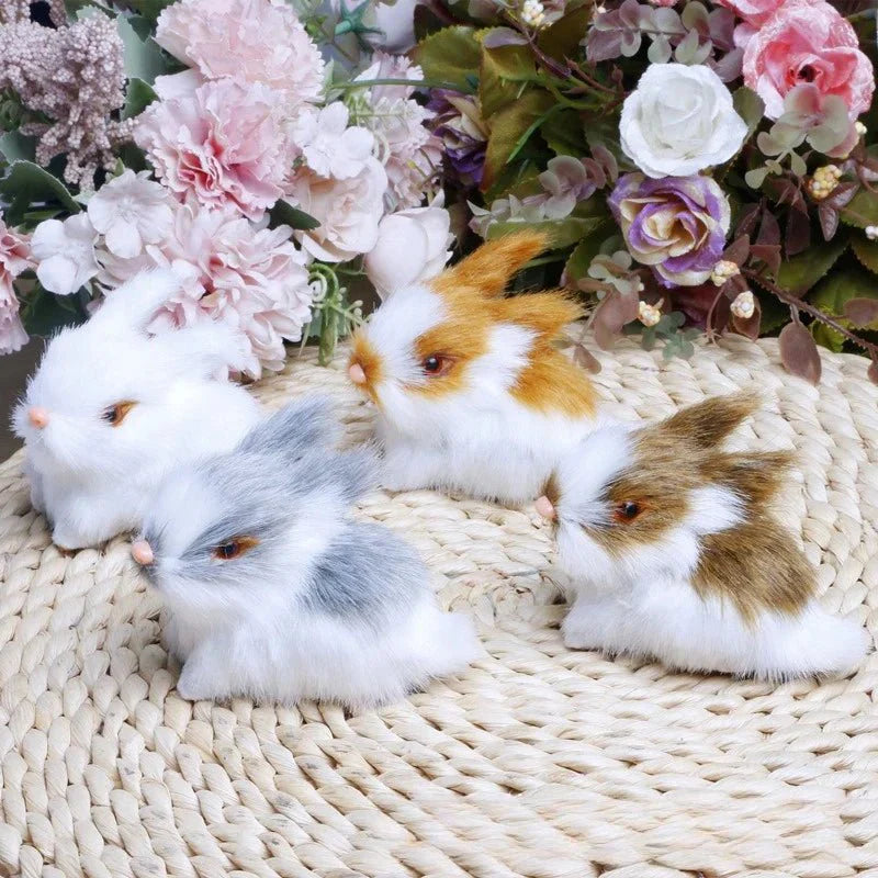 BUNNIVA复活节兔子摆件套装 - 四件艺术雕塑