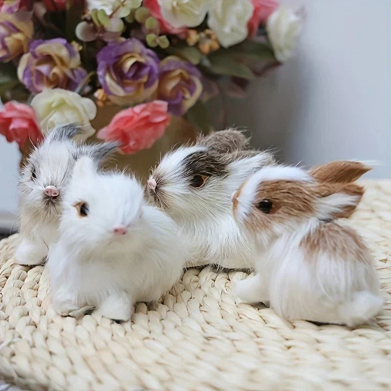 BUNNIVA复活节兔子摆件套装 - 四件艺术雕塑