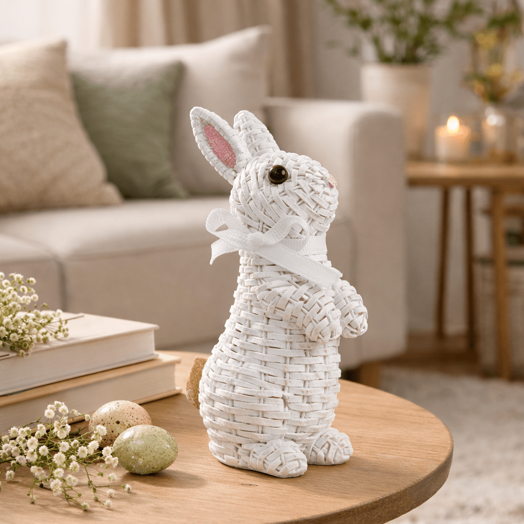 Figura de coelho em resina BUNNORA — Multicolorida, 25.4 cm de altura, 0.68 kg
