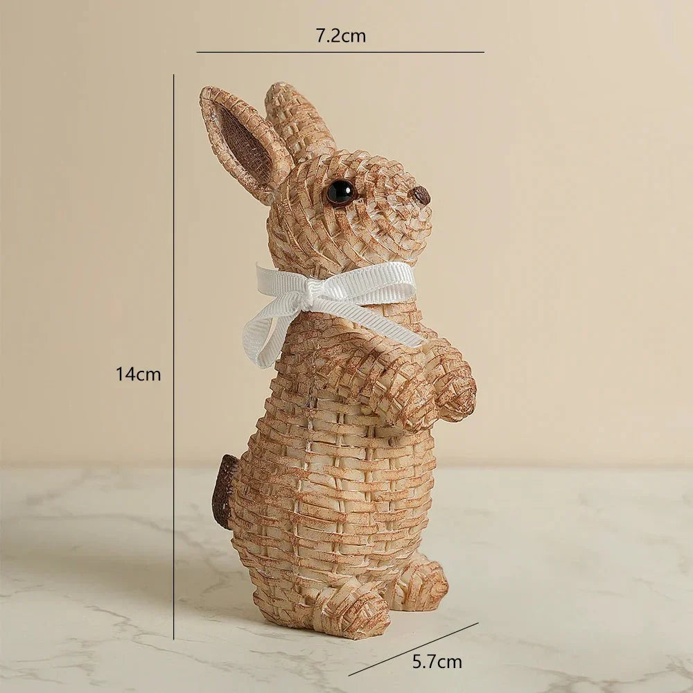 Figura de coelho em resina BUNNORA — Multicolorida, 25.4 cm de altura, 0.68 kg
