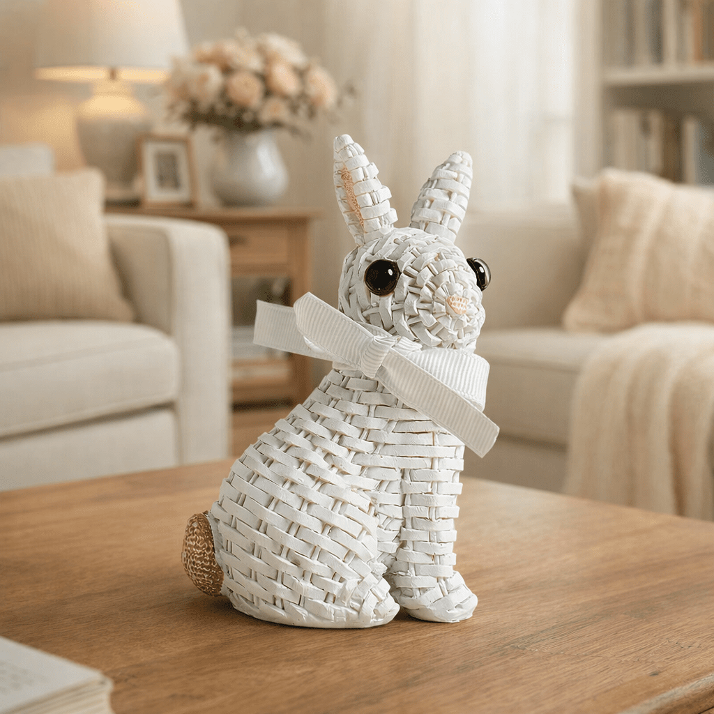 Figura de coelho em resina BUNNORA — Multicolorida, 25.4 cm de altura, 0.68 kg