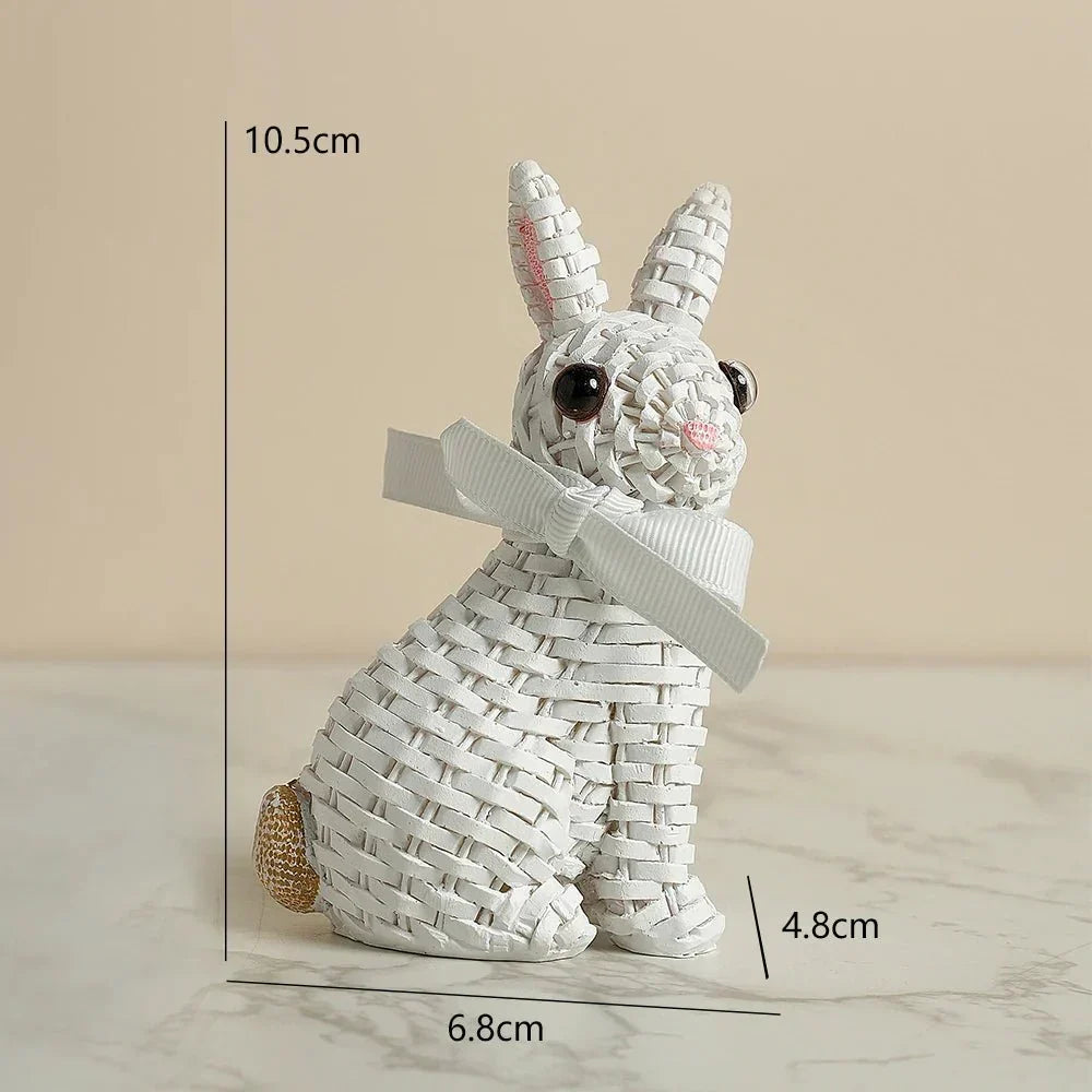Figura de coelho em resina BUNNORA — Multicolorida, 25.4 cm de altura, 0.68 kg
