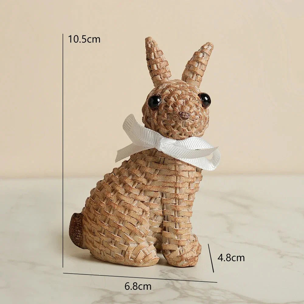 Figura de coelho em resina BUNNORA — Multicolorida, 25.4 cm de altura, 0.68 kg