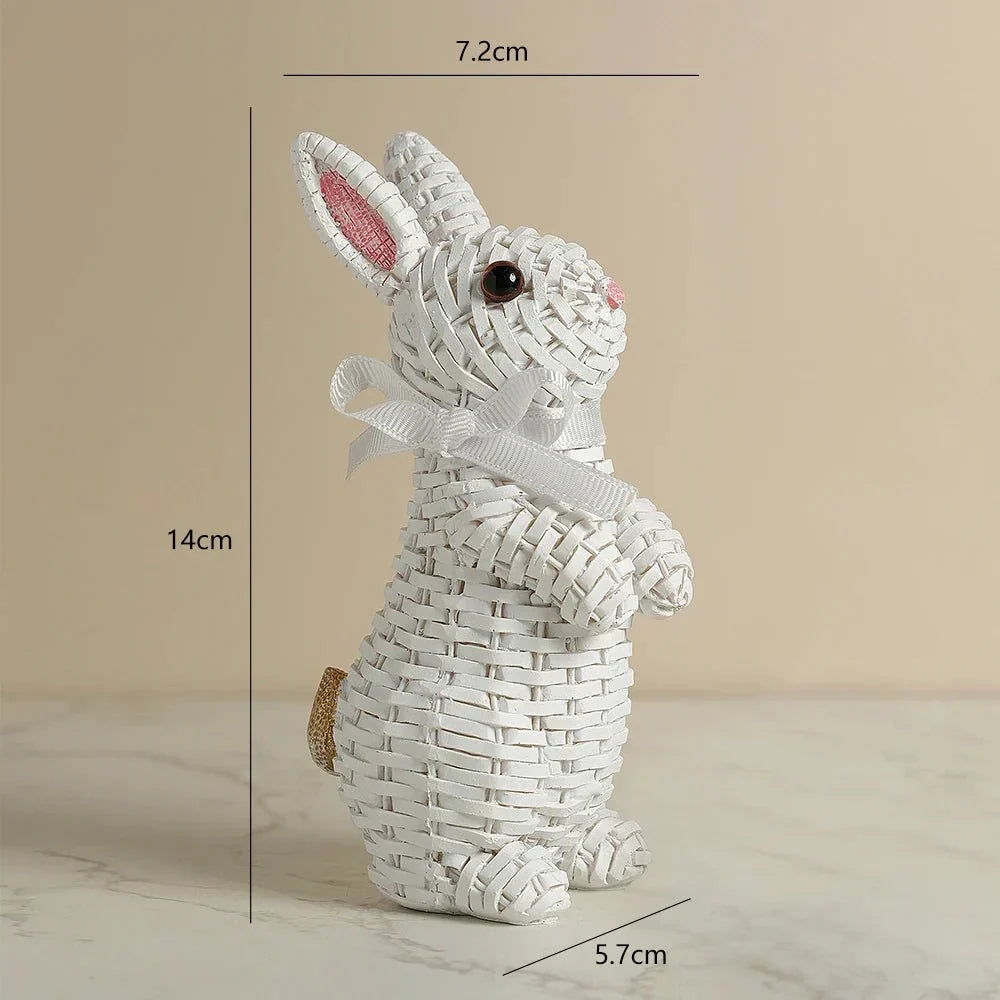 Figura de coelho em resina BUNNORA — Multicolorida, 25.4 cm de altura, 0.68 kg