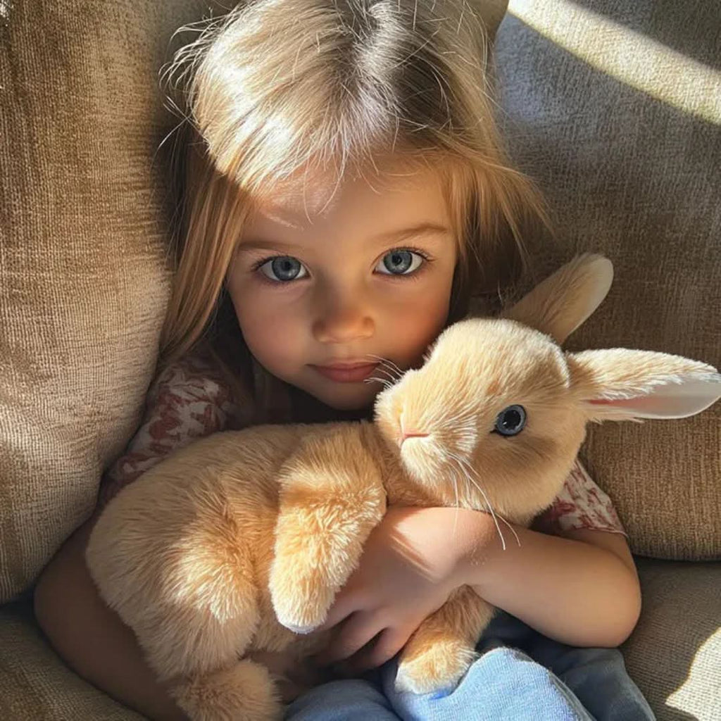 BunnyLoom élethű, ugráló nyusziplüss — interaktív mozgás- és hangmechanika