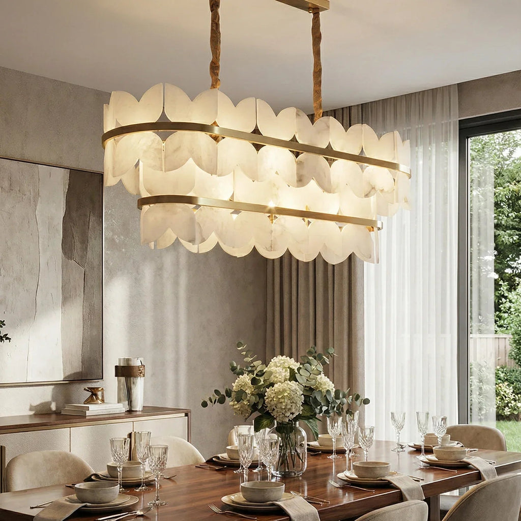 Butterfly Alabaster Round Chandelier | wildoxy
