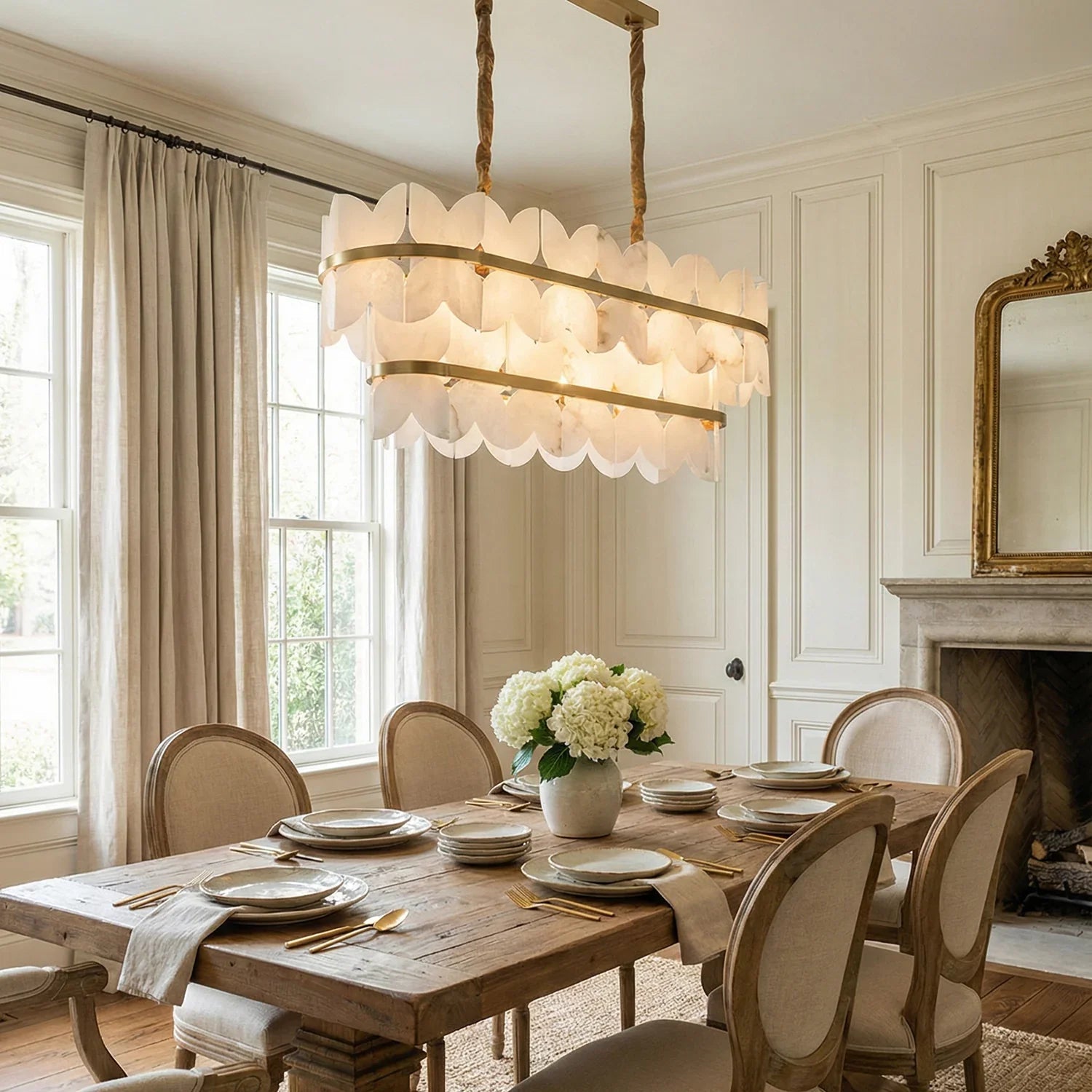 Butterfly Alabaster Round Chandelier | wildoxy