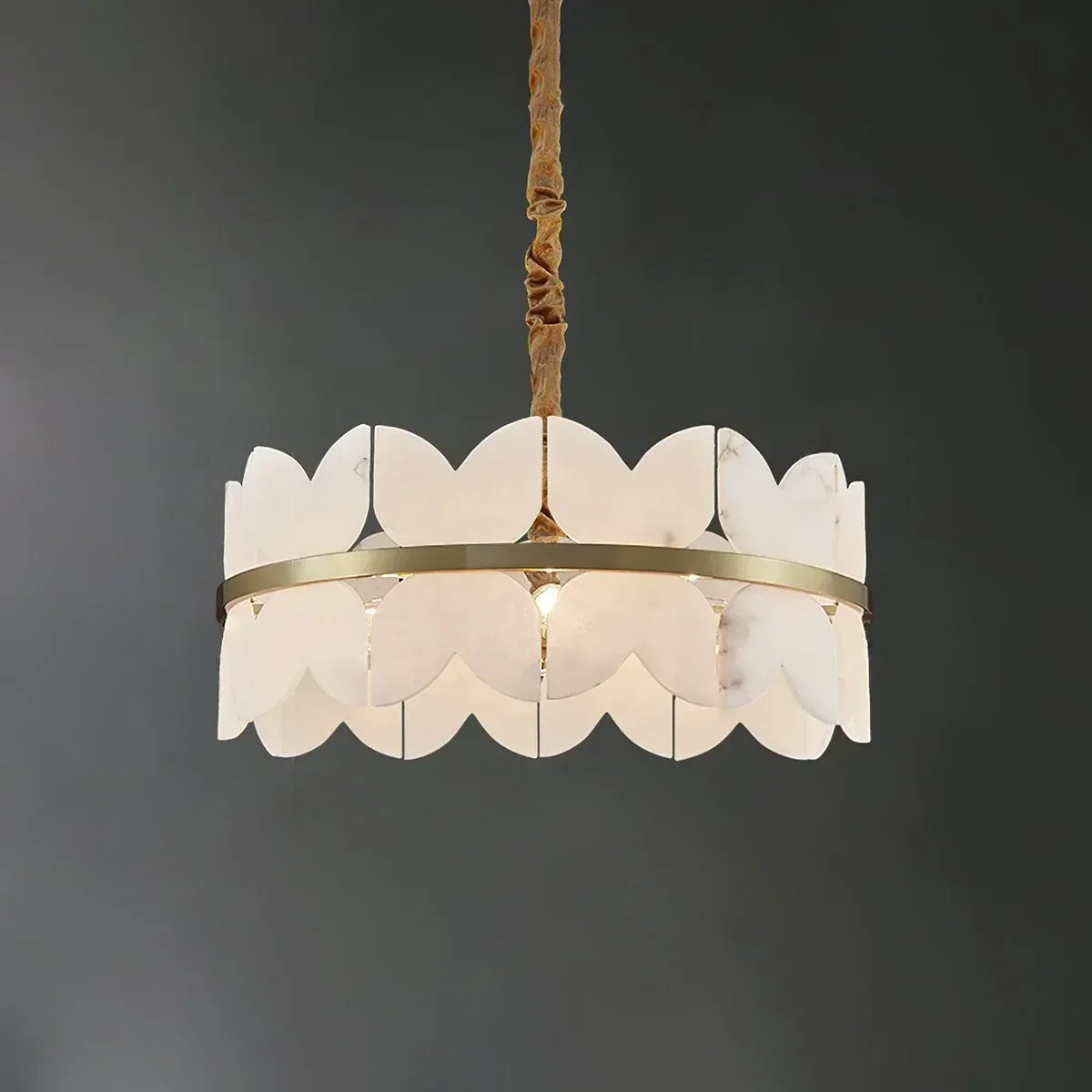 Butterfly Alabaster Round Chandelier | wildoxy
